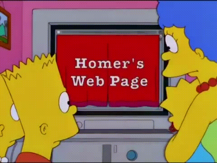 The Simpsons Homer's web page gif